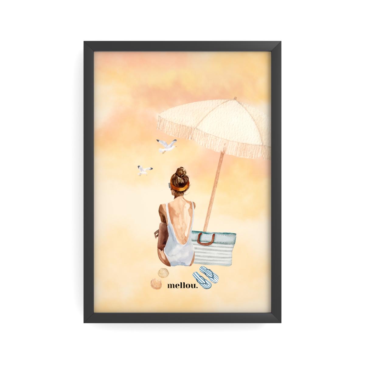 beach day - premium semi-glossy poster